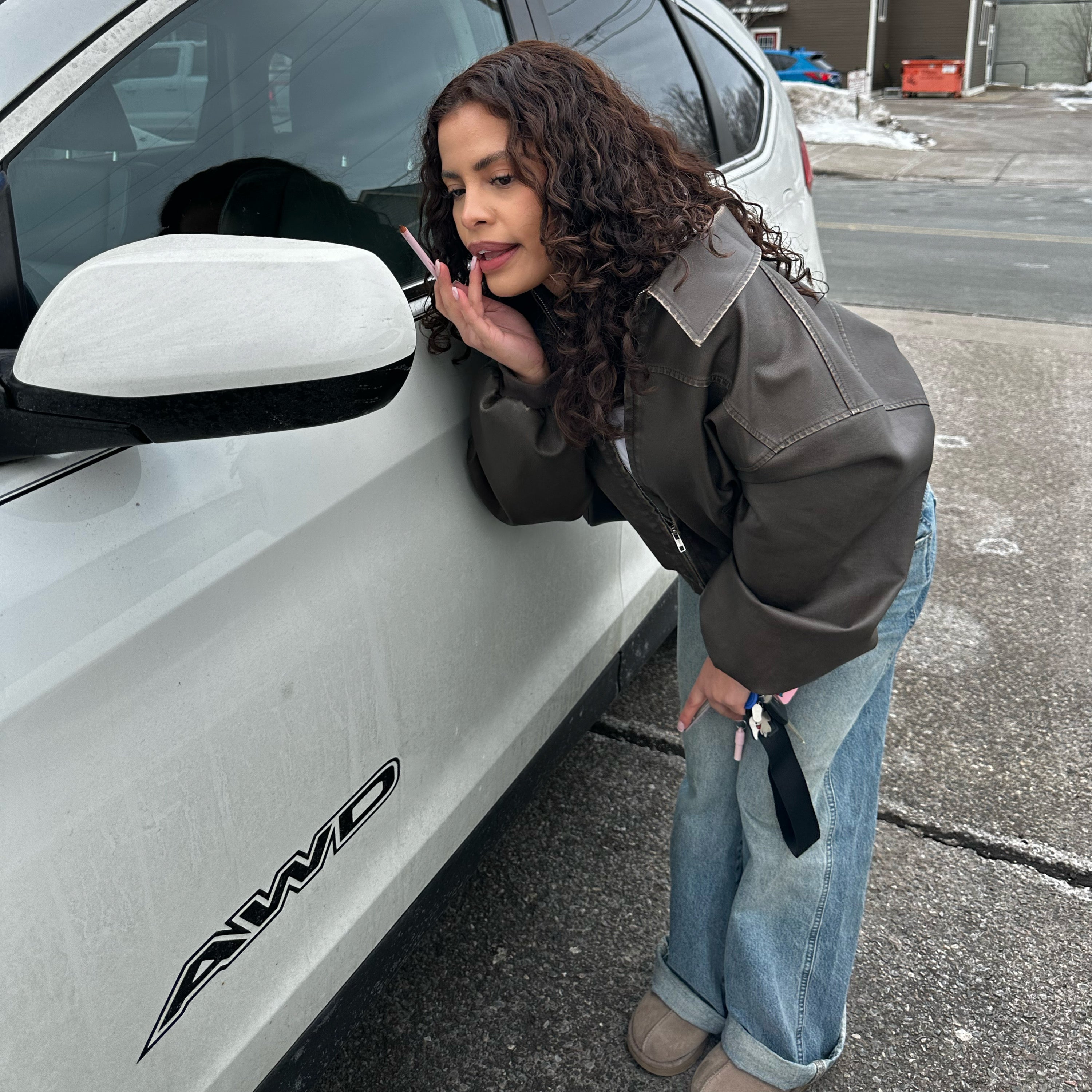 "car mirror" lip liner