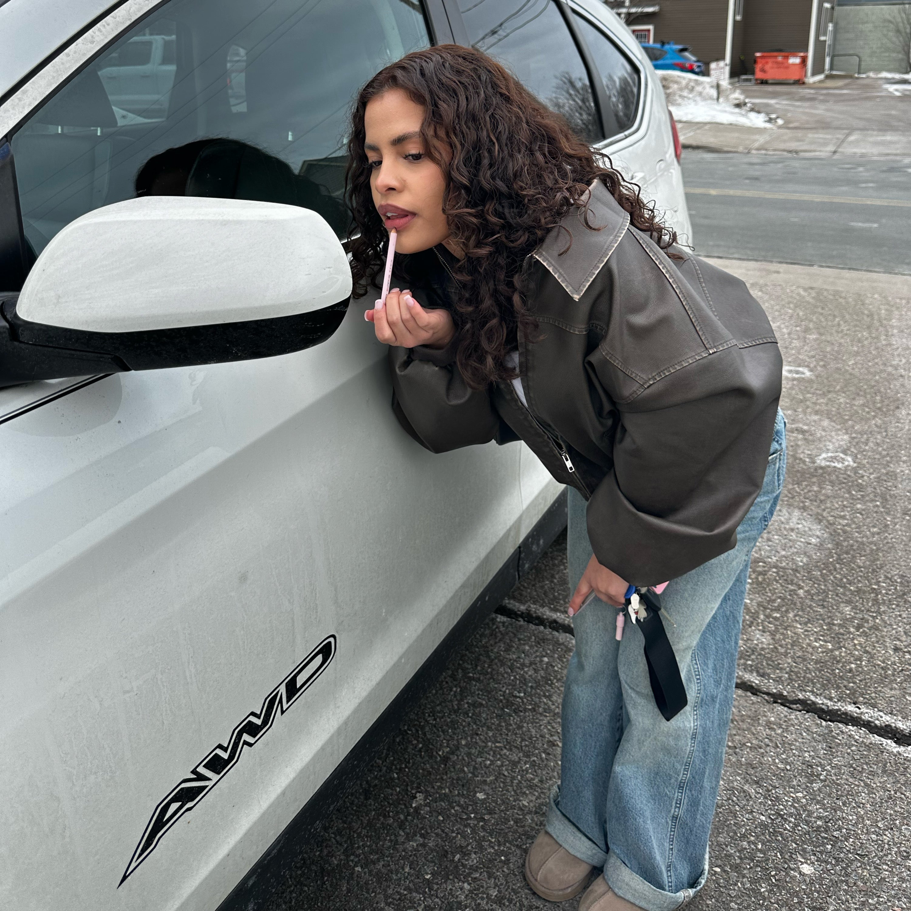 "car mirror" lip liner